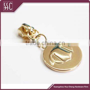 bag hardware zipper slider for handbag, customized zipper puller for bag