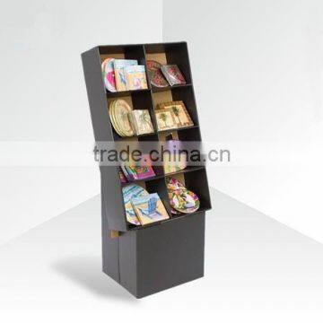 CMYK printing cardboard floor display for book,photo album / cardboard paper display stands