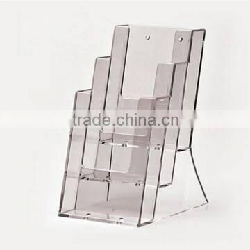 Stable plexiglass wall magazine holder