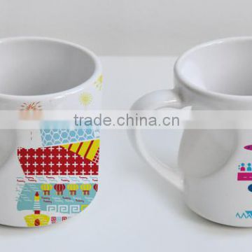 Printable Ceramic Mugs/ Mug for Gifts/ Mug for Promotions/ Heart shaped Mug/ Mug for Printing/ Mug for Sublimation