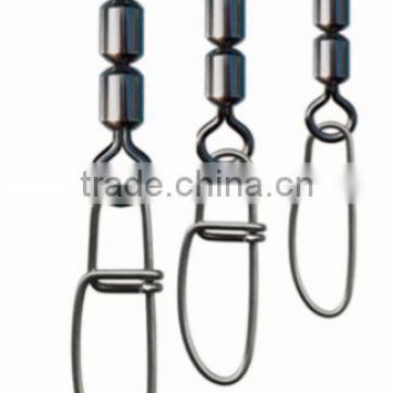 high speed double rolling fishing swivels with insurance snap