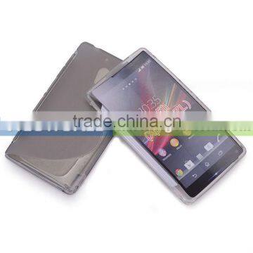 S-Line Back Case Flexible TPU Cover For Sony Xperia ZL L35h White