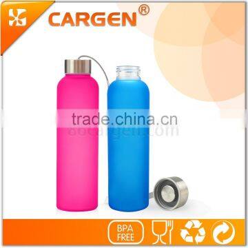 High Tech Colorful Frosted Eco Glass Drink Bottle photo-6