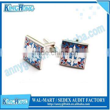 High quality hard enamel finishing cufflink