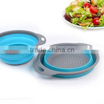 2-Piece Collapsible Collander Set Of Draining Basket Strainer