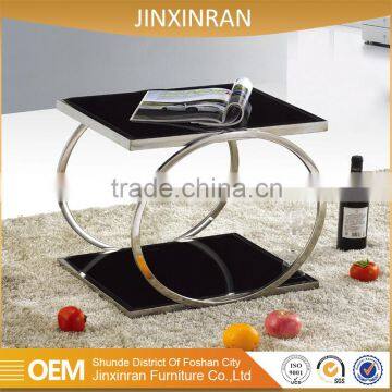 Foshan shunde modern tempered glass mermaid coffee table for living room