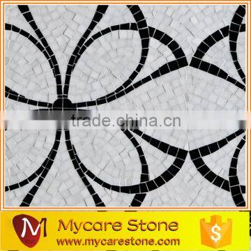 Cut to size client request customize natural marble mosaic