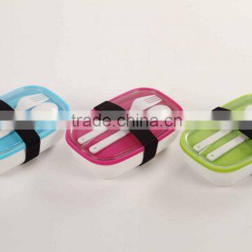 BPA Free Plastic Lunch Box With Silicone Inner Lid for Children photo-4