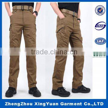 2016 new man trousers Middle waist men's cotton cargo trousers