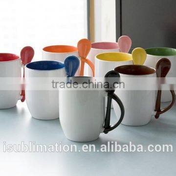 sublimation coffee mug with spoon