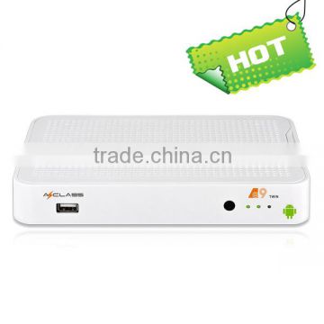 2015 in stock discount product !Azclass A9 Android 4.2 system player,DVB-S2 twin tuner satellite tv receiver for south America