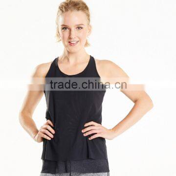 OEM Service Women Workout Fitness Wear Light Weight Cool Mesh Jogging And Running Tank photo-4