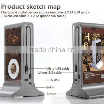 2015 Newest Restaurant Coffee Shop Power Bank Battery Bank Recharger For Mobile Phone