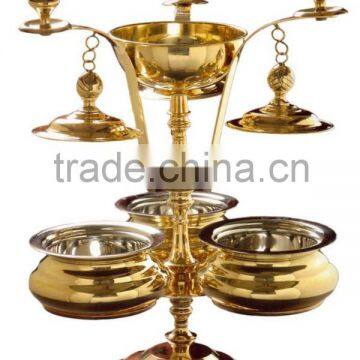 Brass chafing dish with flower bowl for sale 2015