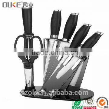 new arrival desktop 5 slot Acrylic Knife Block