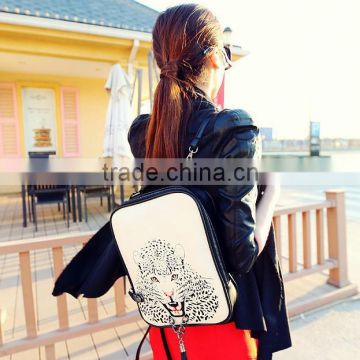 fashion print backpack women backpack small female PU backpack school bag preppy style bag women