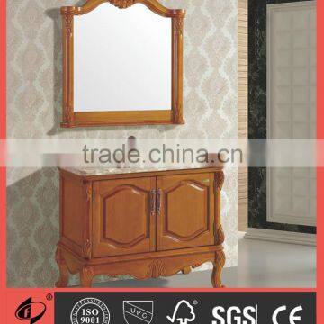 Modern Design Classic Mirror Solid Wooden Bathroom Cabinet S8872
