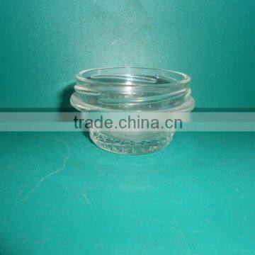 1oz clear glass caviar jar