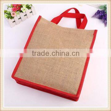 Simple Design Without Printing Dye Jute Tote Bags
