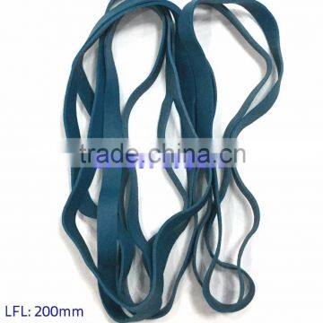 100% Pure Rubber Blue Strong Wide Rubber Band For Sale