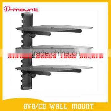 small aluminum alloy three layers dvd player wall shelf