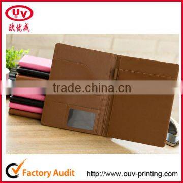 a4 pu leather notepad folder, folder with notepad