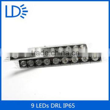 Waterproof 9 LEDs daytime running light led drl 12v automotive led light