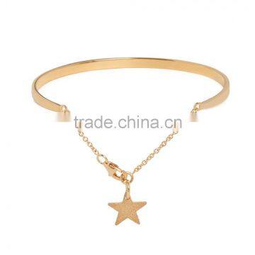 Alibaba trade assurance gold tone simple engravable cuff bangle with extension