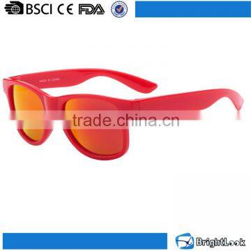Promotion colored mirror lenses wholesale low price sunglasses for child