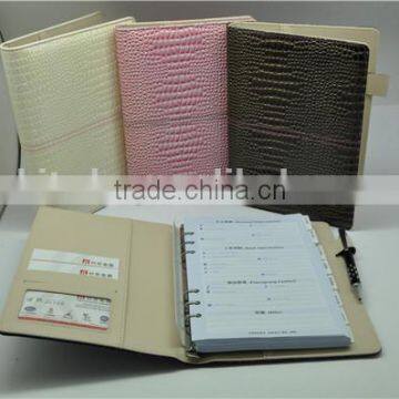 6 ring agenda planner, pu leather diary planner organizer