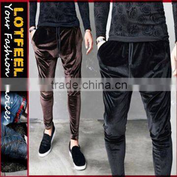 Velvet Baggy Cuffed Jogger Sweatpants (LOTG225)