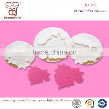 Fondant Decorating Food Grade ABS material Plunger Cutter