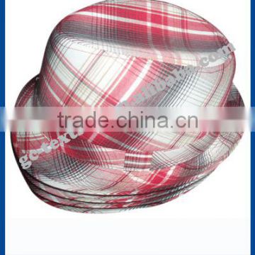 plaid fedora hat for young