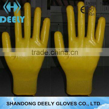 13Gauge Transparent Nitrile Fully Coated Gloves With Printing Liner for Garden photo-6
