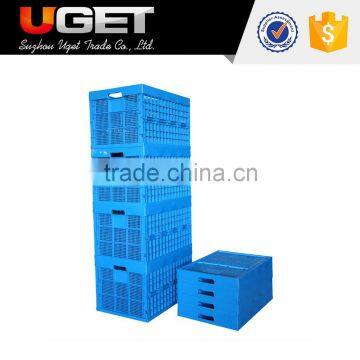Acid and Alkali Resistance Plastic Foldable Mesh Crate for Supermarket
