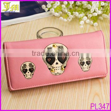 Cheap New Fashion Womens Pu Leather Bag Skull Fashion Handbag Girl Purse Wallet For Sale