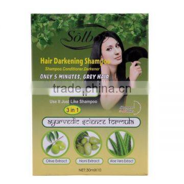 Made in China alibaba hot sale natural herbal hair dye /black hair shampoo