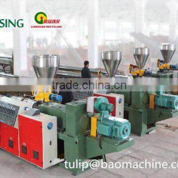 conical twin screw wpc extrusion machine