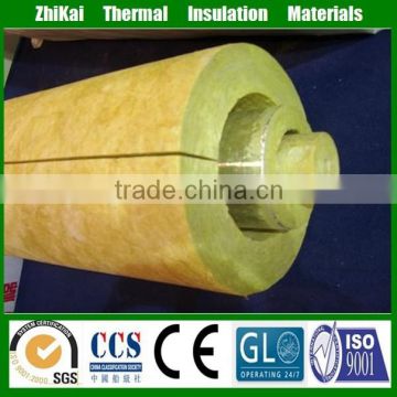 120kg/m3 Rock wool pipe , High temperature pipe insulation material