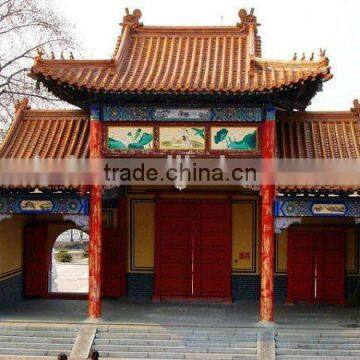 roofing decoration high compressive glazed roof tiles Japanese Chinatown on sales