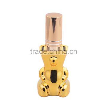 Mini Bear Shaped UV Gel Colored Empty Glass Spray Bottle With Aluminum Atomizer for Cosmetic Perfume Packaging photo-2