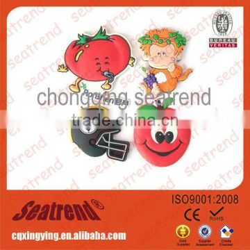 Best selling lovely printing rubber+paper soft 3d freezer magnet