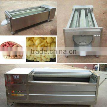 tuber vegetable processing factory used brush roller root crop cleaning machine