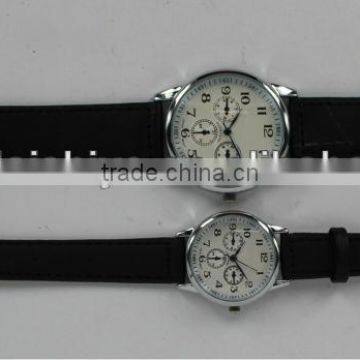 Sport stylish artificial leather reloj with stitching wristband