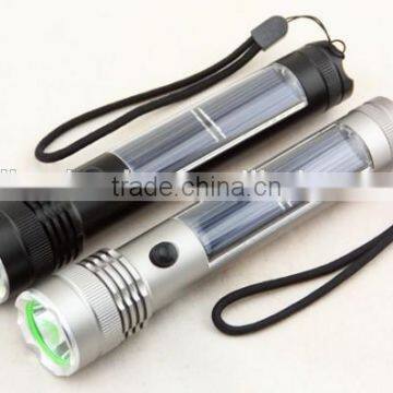 China Manufacture Aluminium Alloy Body Usb Phone Charger Solar Torch photo-6