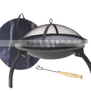 Outdoor Folding Fire Pit With BBQ Grill photo-3