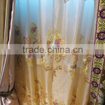 2016 New Design Luxury European Style Embroidery Window Curtains/Popular Green Refreshing Look Curtain Fabric photo-4