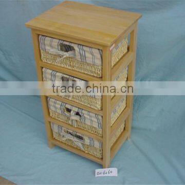 French Bedroom Commodes Style White Wicker Chest of Drawers photo-2