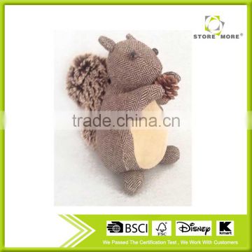 Store More Cute Design Stone Filling Animal Fabric Door Stops - Squirrel