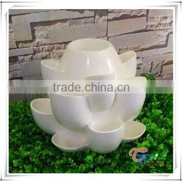 Popular Fiberglass Resin Strawberry Vertical Gardening Tower Pots photo-4